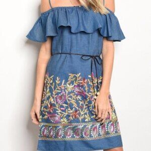 BLUE DENIM DRESS